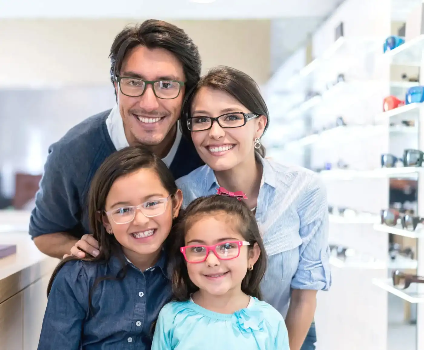 Family choosing glasses near Clearfield, Utah at Lakeview Eye Care