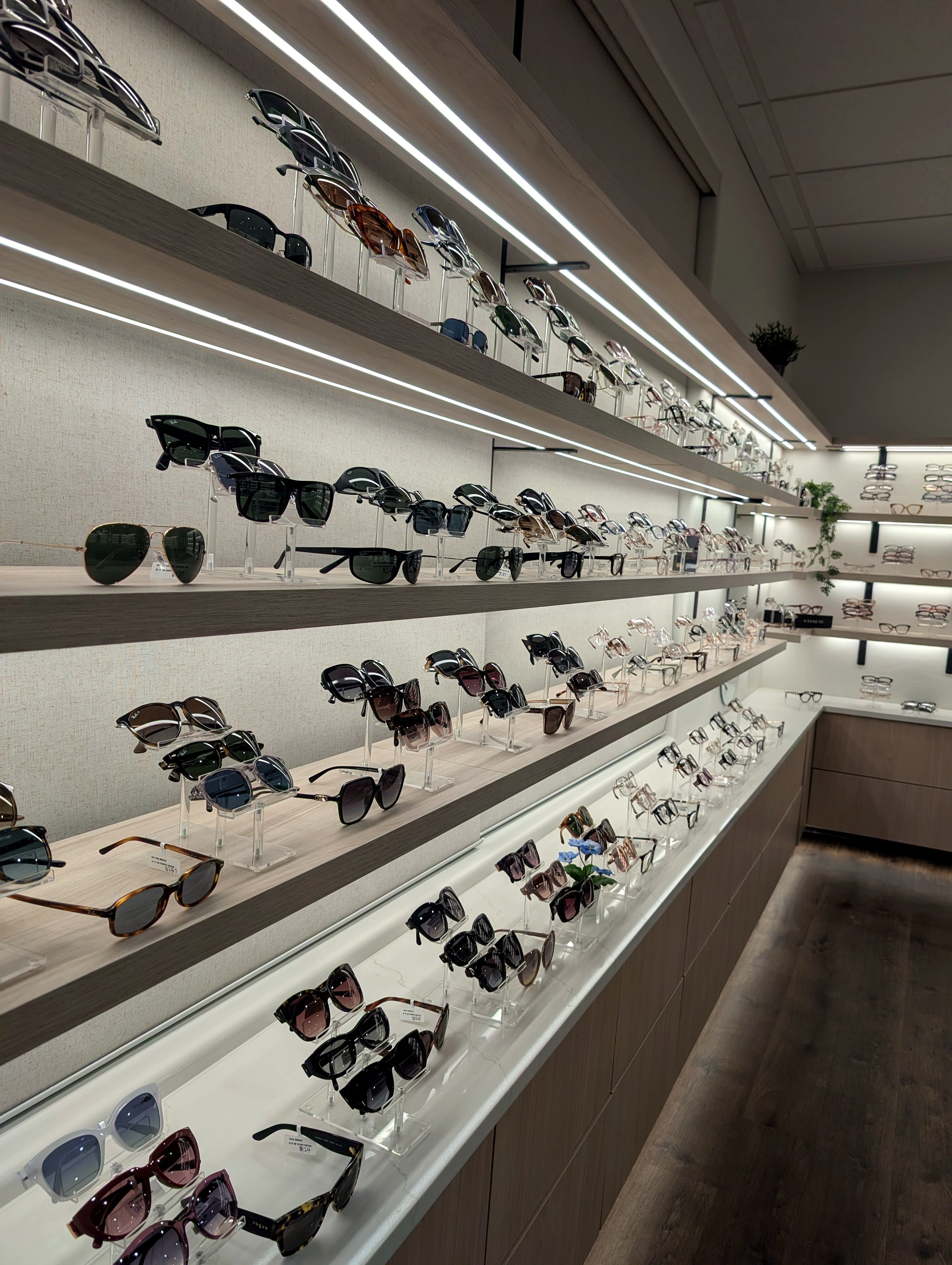Prescription sunglasses and frame options for Utah sun at Lakeview Eye Care